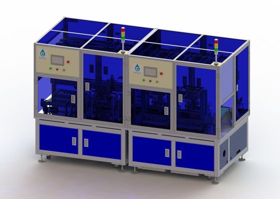 포탄 기계로의 40PPM 차량 배터리 생산 라인 1500KG 각형 셀 꼬리 부분 테이프 녹음