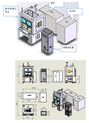 가동에 쉬운 1500W 레이저 용접 장치 몸 금속 구조 구조